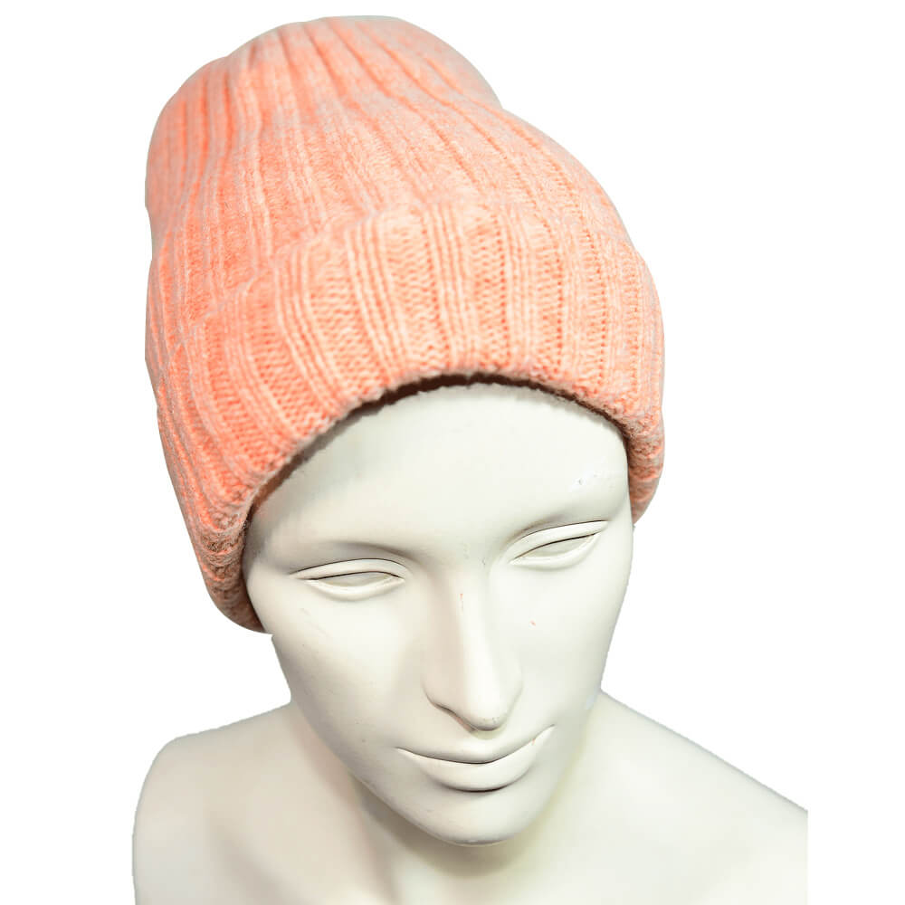 美麗諾羊毛帽保暖針織直條毛帽