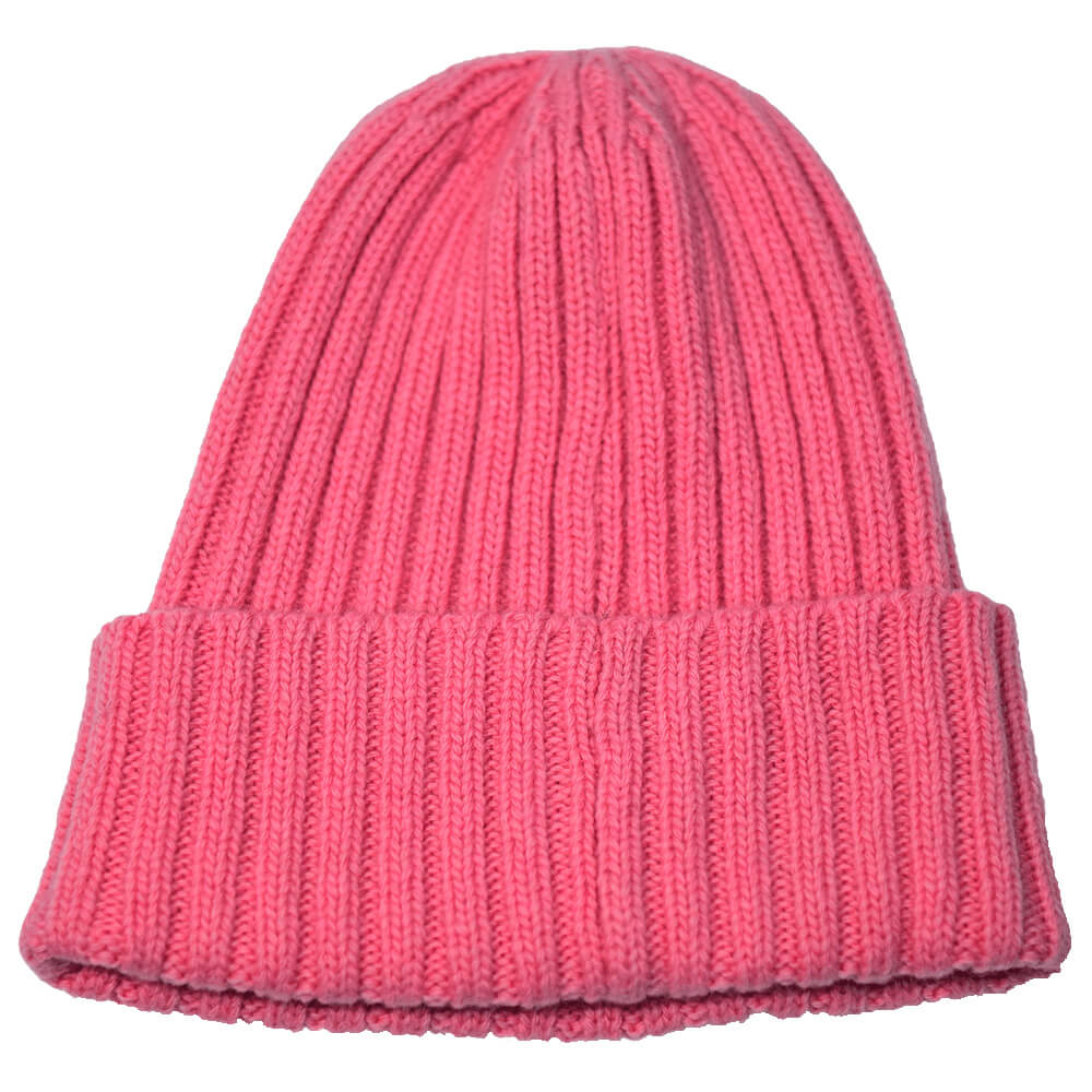 保暖美麗諾羊毛帽粉色